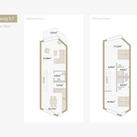 Lejlighed Seglerwohnung 6 *